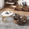 MDF Storage Round Coffee Table